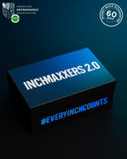 Inchmaxxers 2.0 height boosting insoles box on black background with returns information.